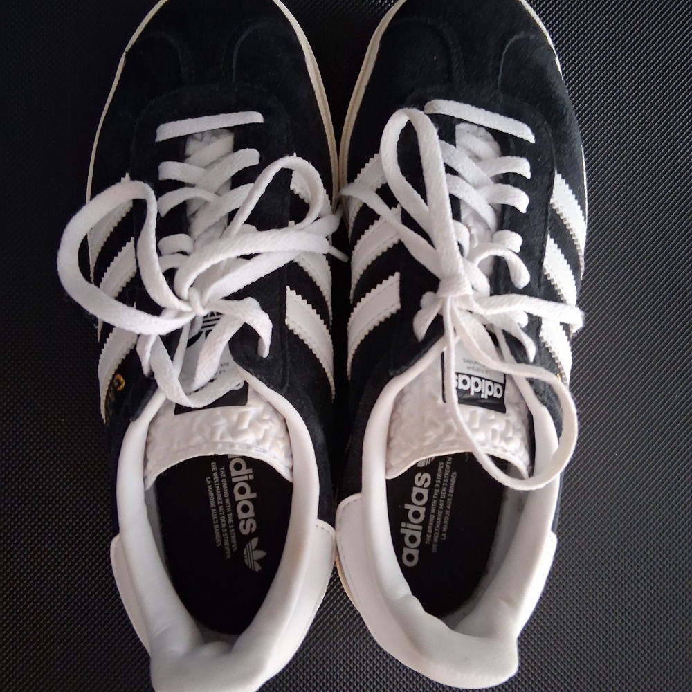 adidas Black and White Classic Suede Sneakers